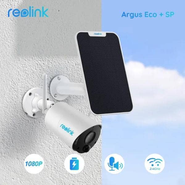 Reolink Argus Eco Solar Security Camera for Outdoor Home Protection with Night Vision