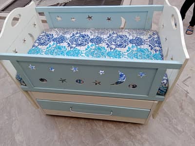 baby cot, baby bed, swing bed, wooden swing bed