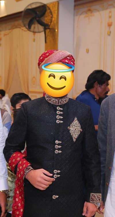 wedding Black sherwani