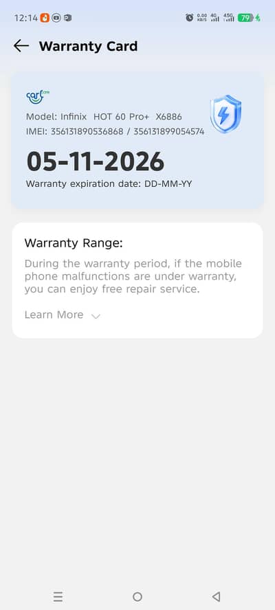 8+8/256 charge box available Infinix hot 60pro plus