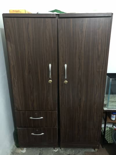 Wooden wardrobe for sale 2 parts