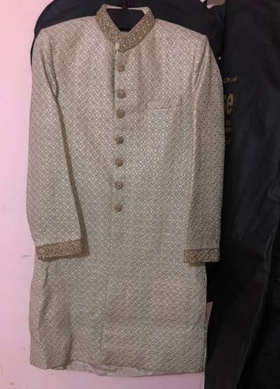 Sherwani with Inner, Shoes, Kulla and a Kid's Kulla (optional)