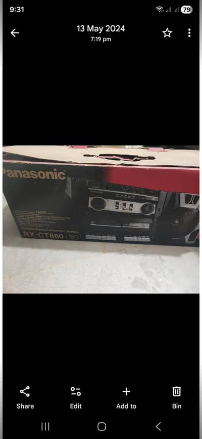 panasonic RX-CT 880 sound system