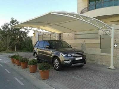 Tensile fabric Car parking shade for protection from heat in karachi