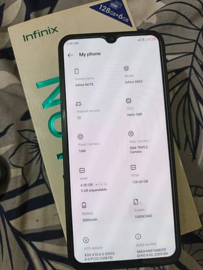 Infinix note 12 urgent sale 10/9 condition
