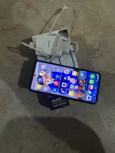 Tecno camon20 all ok new h abhi 8 256 box b h