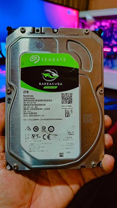 Seagate 2Tb barracuda Hdd drive 100% health 100% perfomance