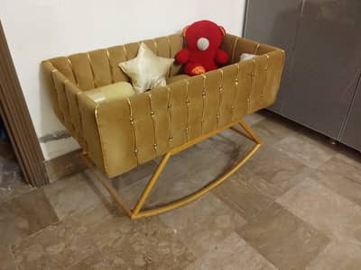 Velvet baby swing cot