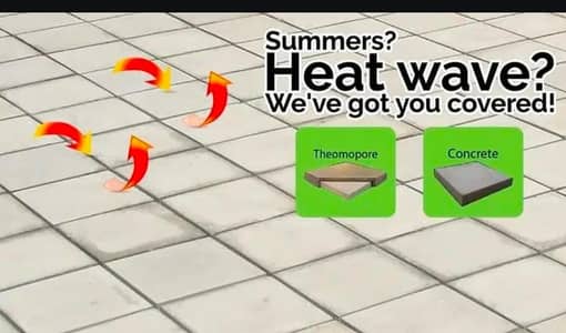Heat Resistant Thermopore Floor Tiles | Cool Summer Flooring