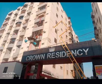 4 ROOM FIRST FLOOR 300FT ROAD FACING LEASED FLAT IN CROWN RESIDENCY NEAR 4K CHOWRANGI NEW BUILDING LIFT STAND BY GENERATOR CAR PARKING