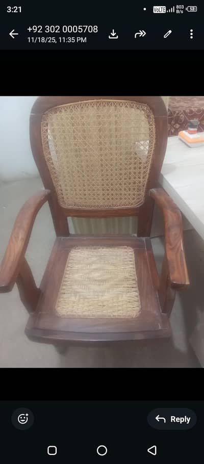 Almost New wooden Hydrolic Revolving Chair