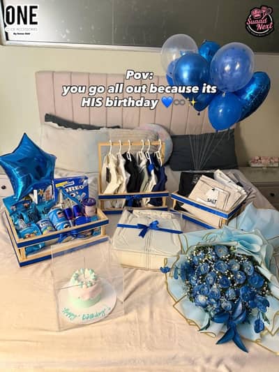 Blue Birthday Theam ( Customized Your Self )