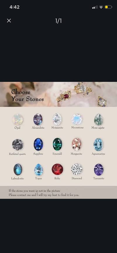 All types of gemstones