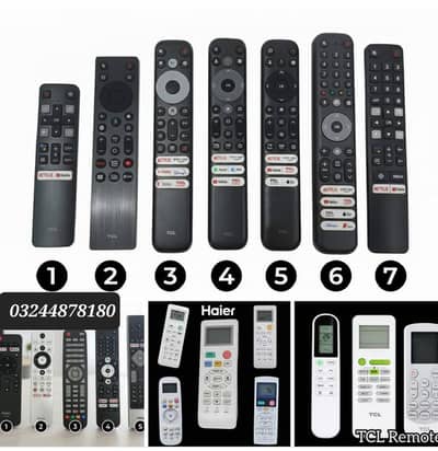 All Ac and LCDS and Led remotes available