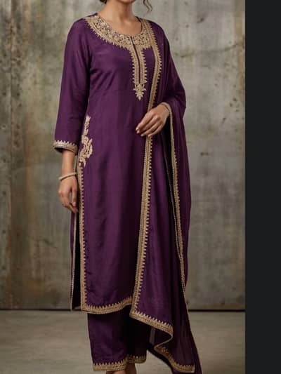 dress kora dabka hand work silk dress