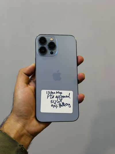 Iphone 13promax 512gb PTA Approved Battery Health 90% Waterpack Phone