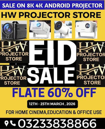 FULL HD 4k 4 ANDROID SMART PROJECTOR/MULTIMEDIA PROJECTOR/HOME CINEMA