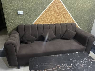 Sofa set 3 2 1 1 with Table and cautions