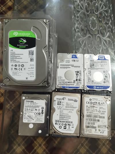 1tb, 500gb, 320gb Harddrives