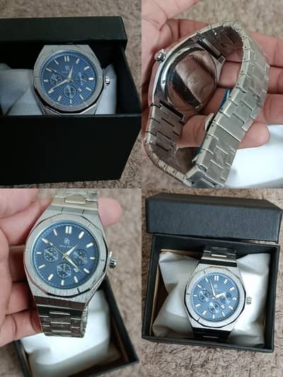 Luxury stainless steel chronograph watch by Paul Rich - Box pack