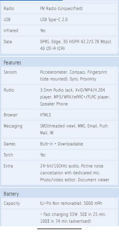 Radmi Not 10 4/128GB 5000Mah battery Full box