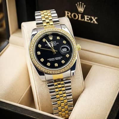  Luxury Gold Rolex-Style Watch 