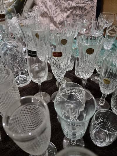 130 Handcut Crystal items collectioin imported Italy France and UK