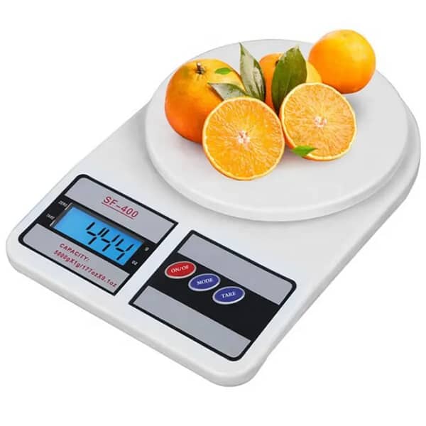 SF-400 Electronic Digital Kitchen Scale - Compact Weighing Machine for Food, Jewelry, Fruits, and Liquids (1g to 10kg Range)