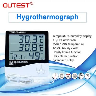 HTC-2 Digital Temperature Humidity Thermometer Electronic LCD Weather