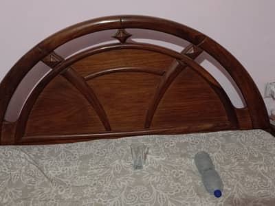 Wooden Bed Set with Dressing Table & Side Tables – Used (Good Conditi