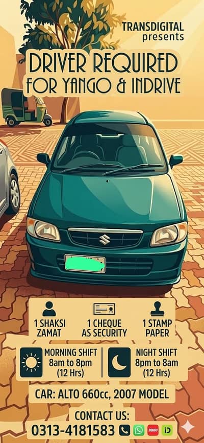 Driver for yango and indrive