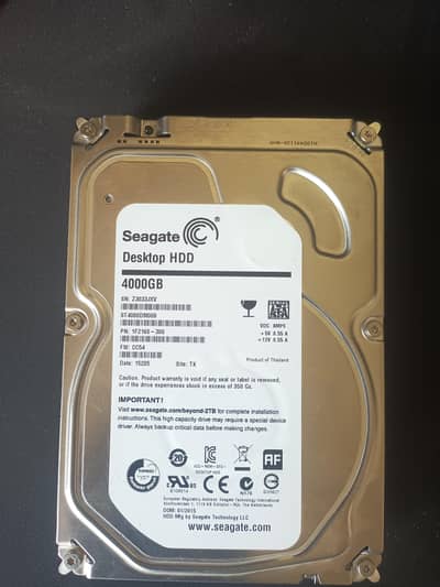 4TB 100% health Seagate HDD - Perfect for Gaming, CCTV etc