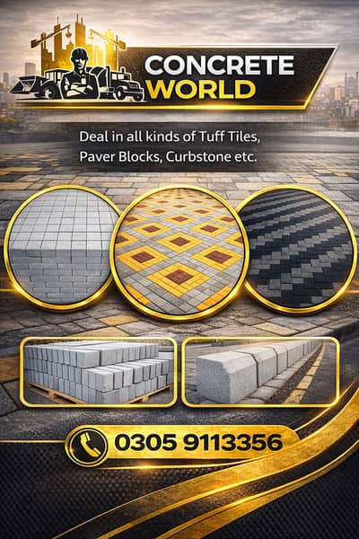 Pavers block Concrete pavers Tuff tiles Concrete tuff tiles Curb stone