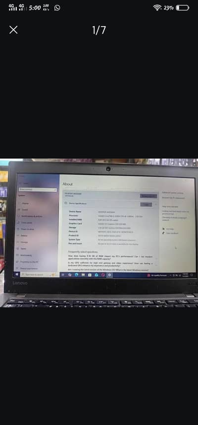 Lenovo ThinkPad x260 Core-i5-6th Gen 8 GB RAM 256 GB SSD 12.5″ Display