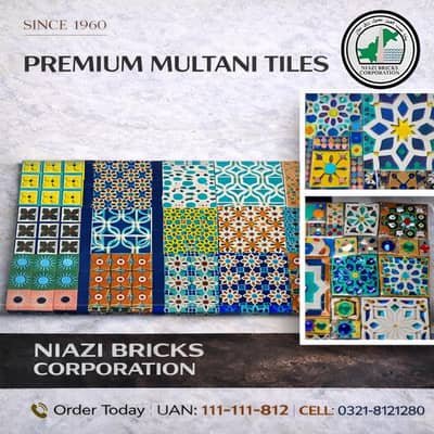 Gutka Tiles | Red bricks | Clay tiles | Mosaic Tiles in Pakistan