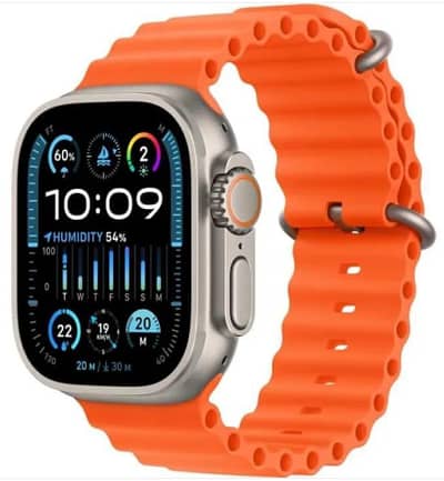 Smart Watch Orange Strap New Box Pack