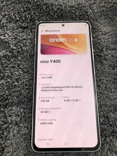 Vivo y400 just box open full warranty