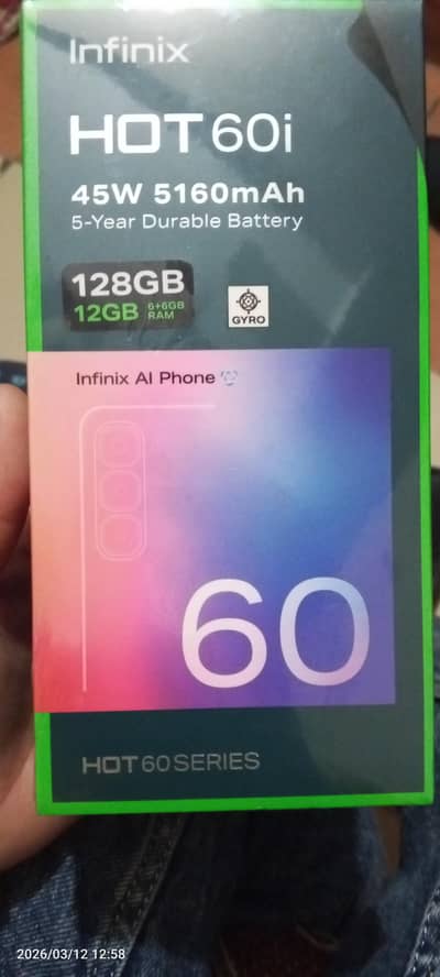 Infinix hot 60i 12/128 03258228095