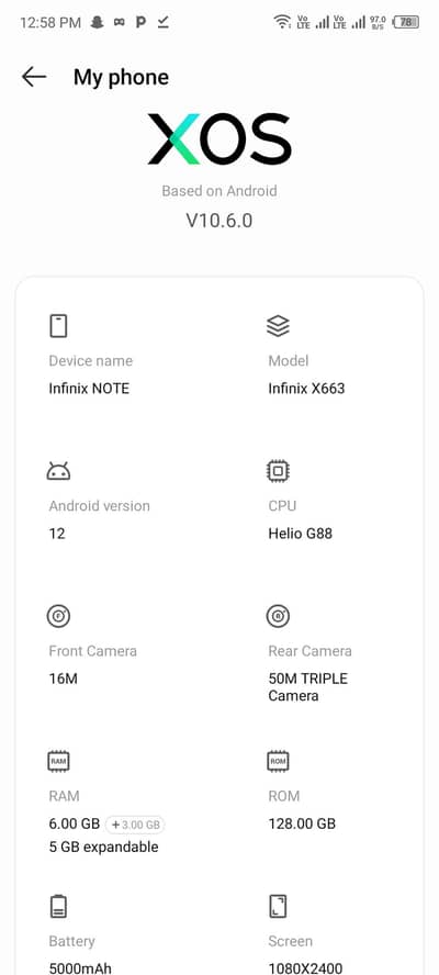 Infinix note 12 helioG88
