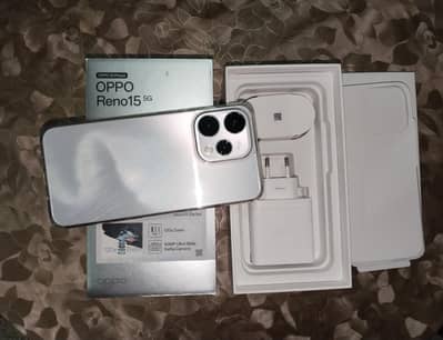 Oppo Reno 15 5G (12/256GB) – Aurora White | 3 Days Used | PTA Approved
