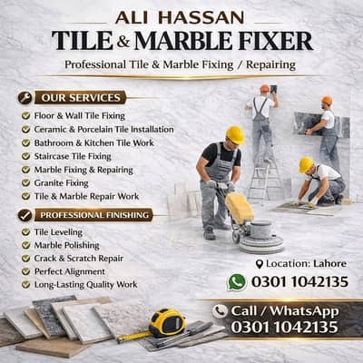 Best tile fixer / Marble Tile Floor & Wall Tile fixing