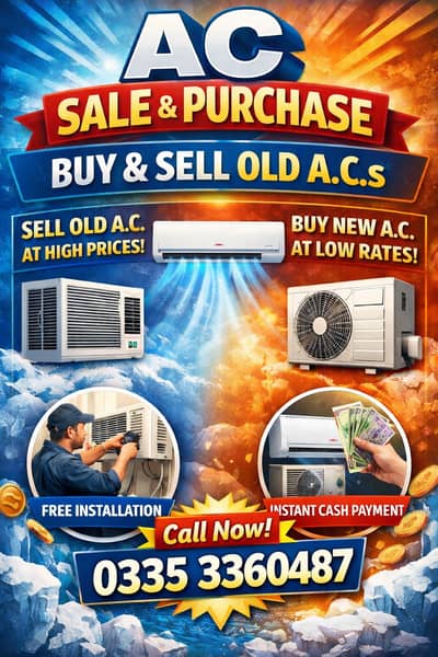 AC / Used AC & Window Ac / Split Ac / Dc Invertor / Ac Sale