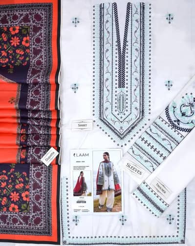 Exclusive Designer Unstitched Lawn & Silk Suits