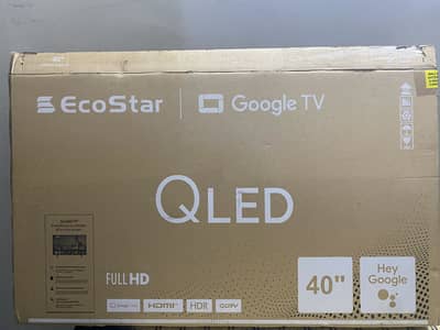 EcoStar 40" Smart QLED Google TV - Full HD - Brand New Condition