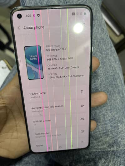 oneplus 8t 8.128 pta display line only cash