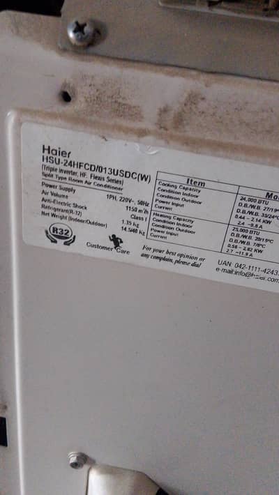 Haier 2ton inverter only outdoor