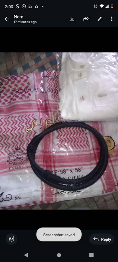 Arabic Jubba / Thobe Set with Red Shemagh & Black Agal – Brand New