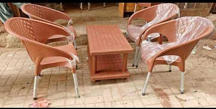 Brown sofas and Double shelf table 1