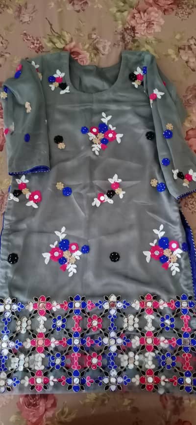 3 Piece Embroidered  Suit – Party Wear”