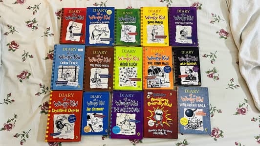 Dairy Of A Wimpy Kid Book Set (1–Wrecking Ball) 14 Books